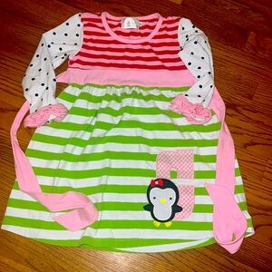 Appliquéd Girls 5 Winter Boutique dress